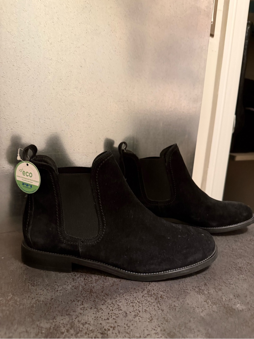 Paul Green Women Jax Fine Black Suede Chelsea Boots US 8 Comfort Handmade